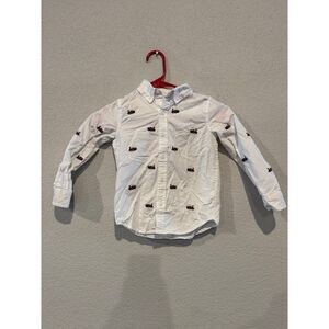 Janie and Jack Little Boys Dress Shirt Train Embroidered 4